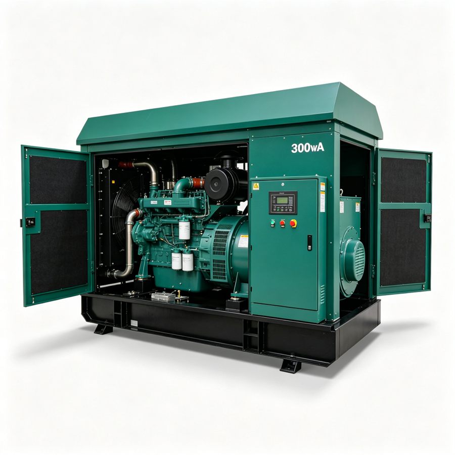 300 kVA silent natural gas generator set